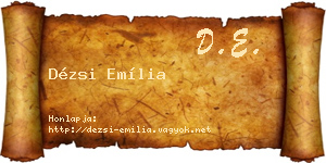 Dézsi Emília névjegykártya